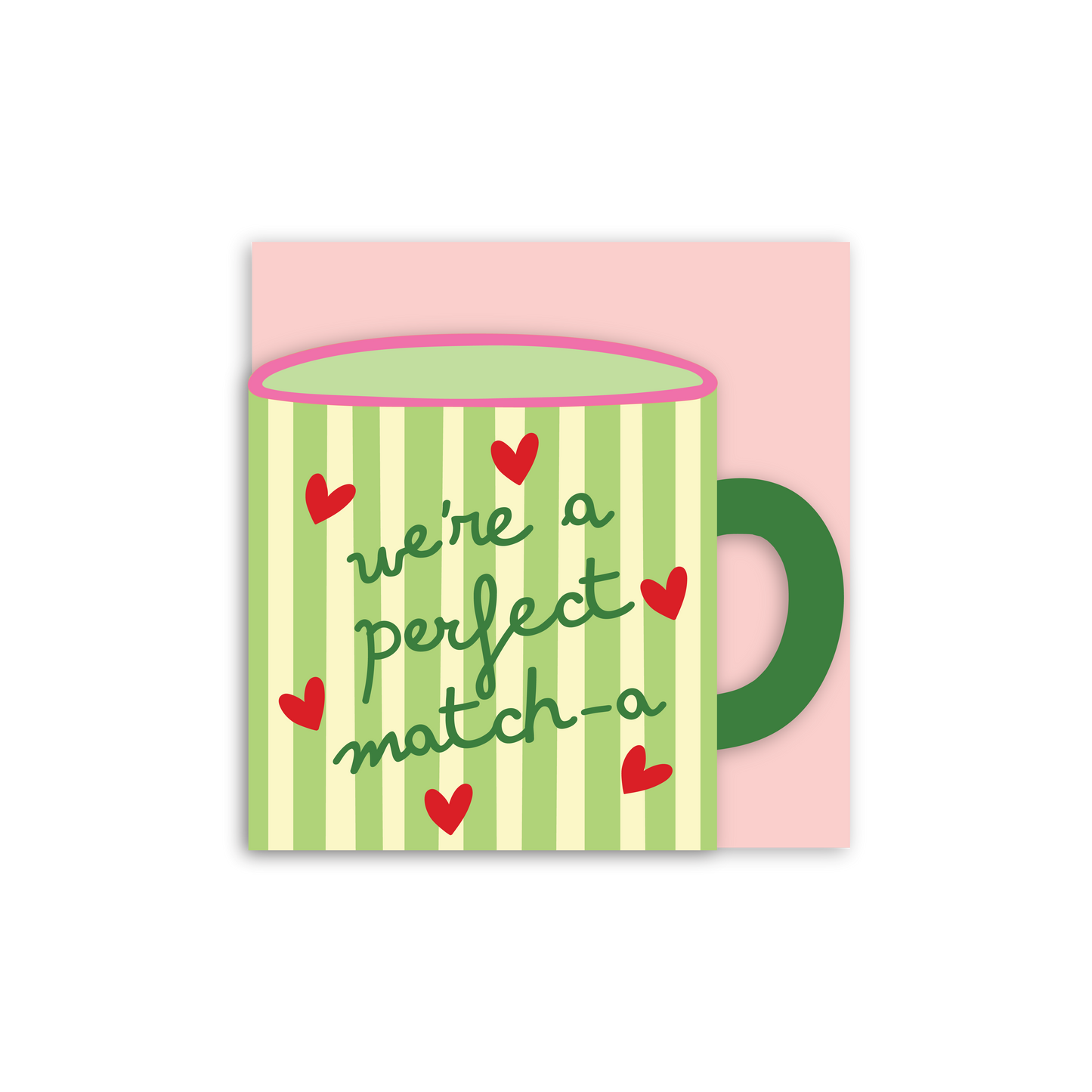 Perfect Matcha Cup Shaped Card