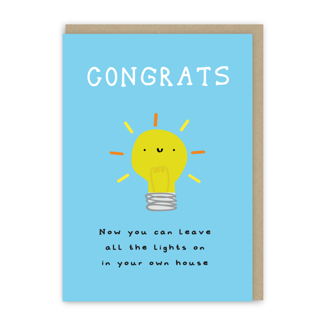 Light Bulb New Home Card