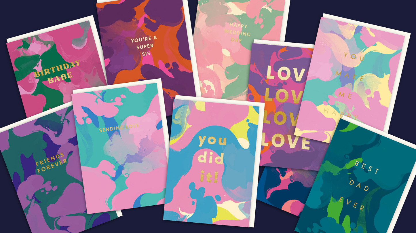 Gold Heart Icon Card