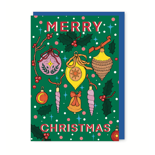 Baubles  Christmas Card