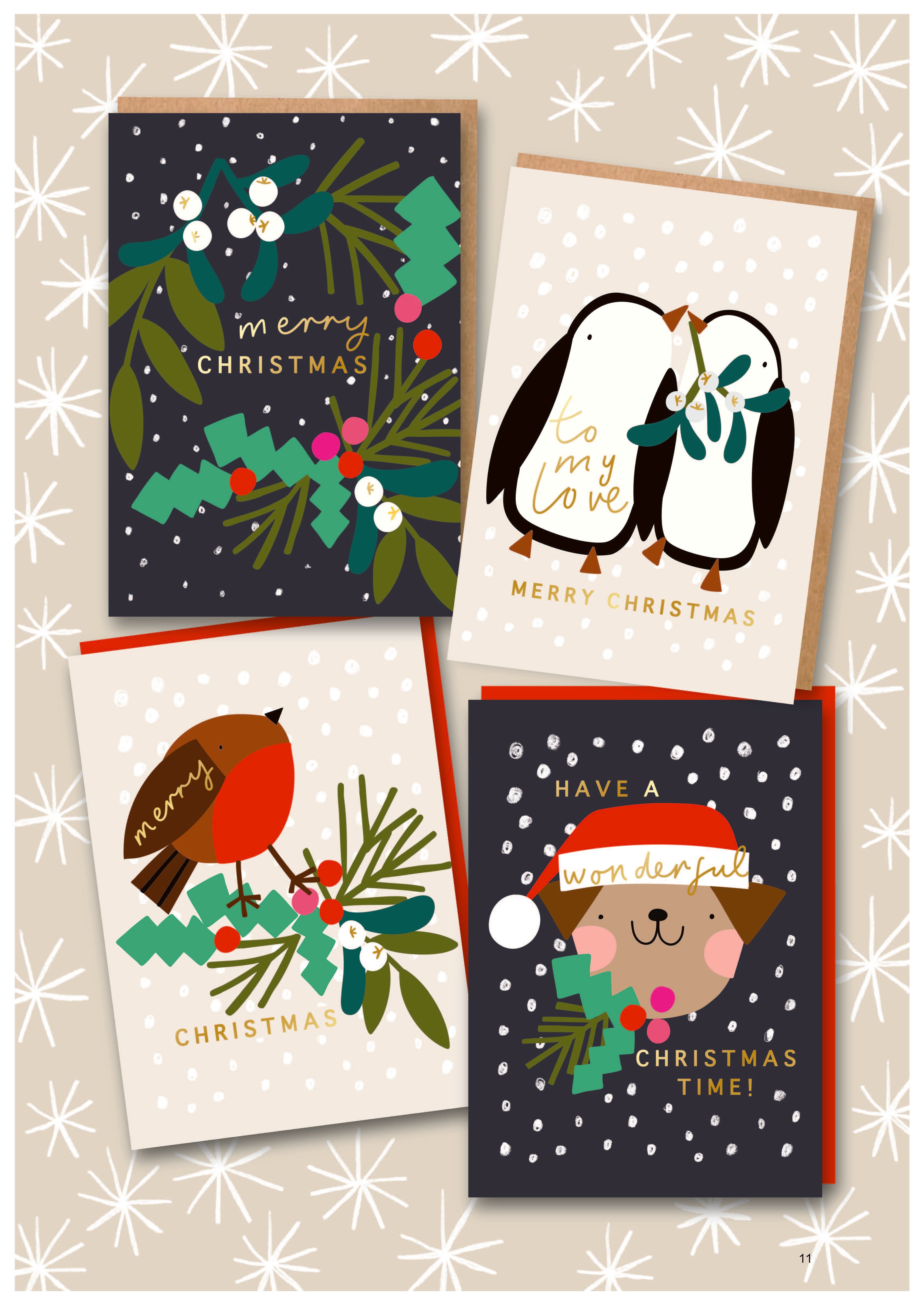 Christmas Tree Bauble Christmas Card