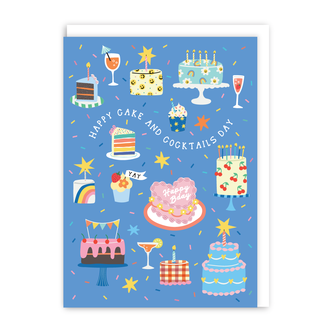 Cakes and Cocktails Birthday Card