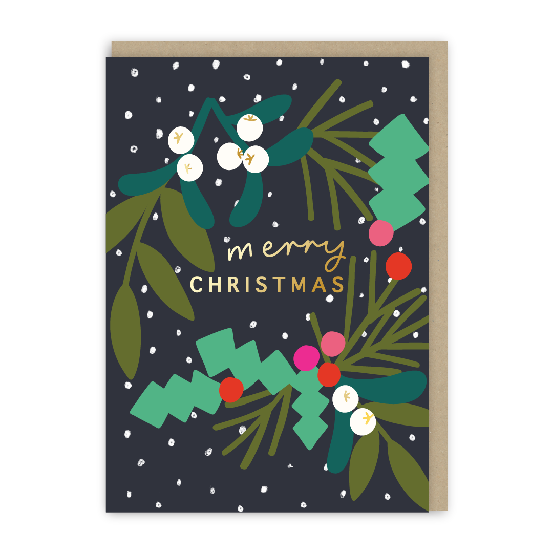 Merry Christmas Wreath Card-1
