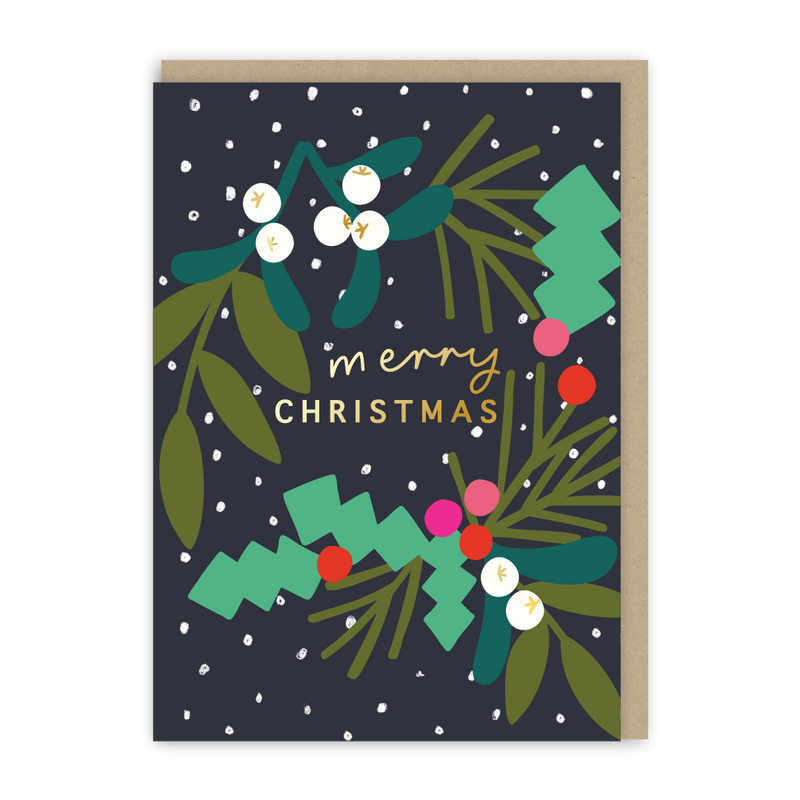 Merry Christmas Wreath Card-zoom-