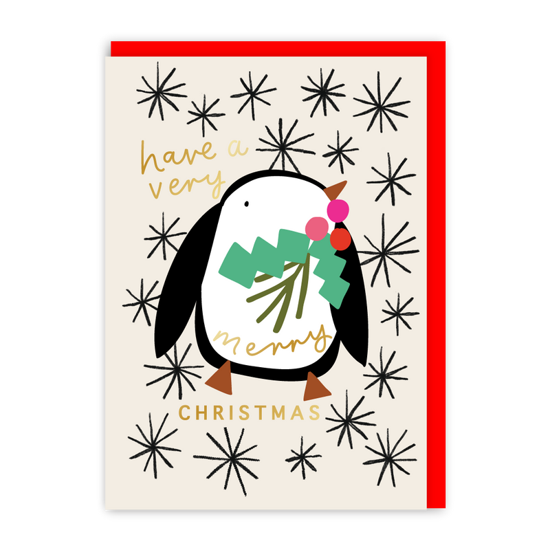 Merry Christmas Penguin Card-zoom-