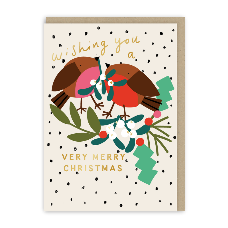 Very Merry Christmas Robins Card-zoom-