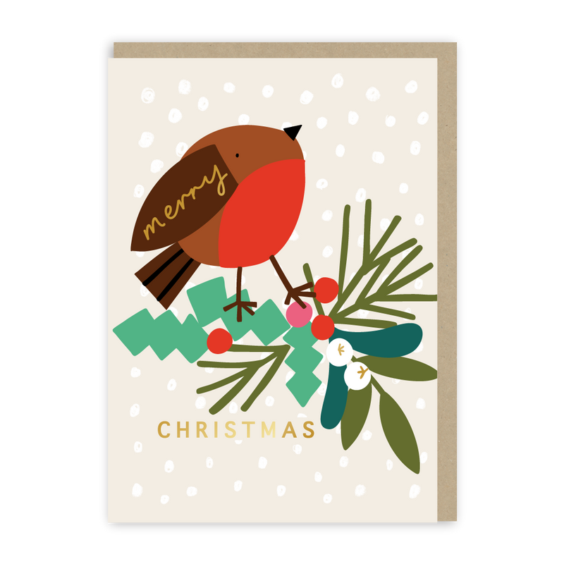 Merry Christmas Robin Card-zoom-