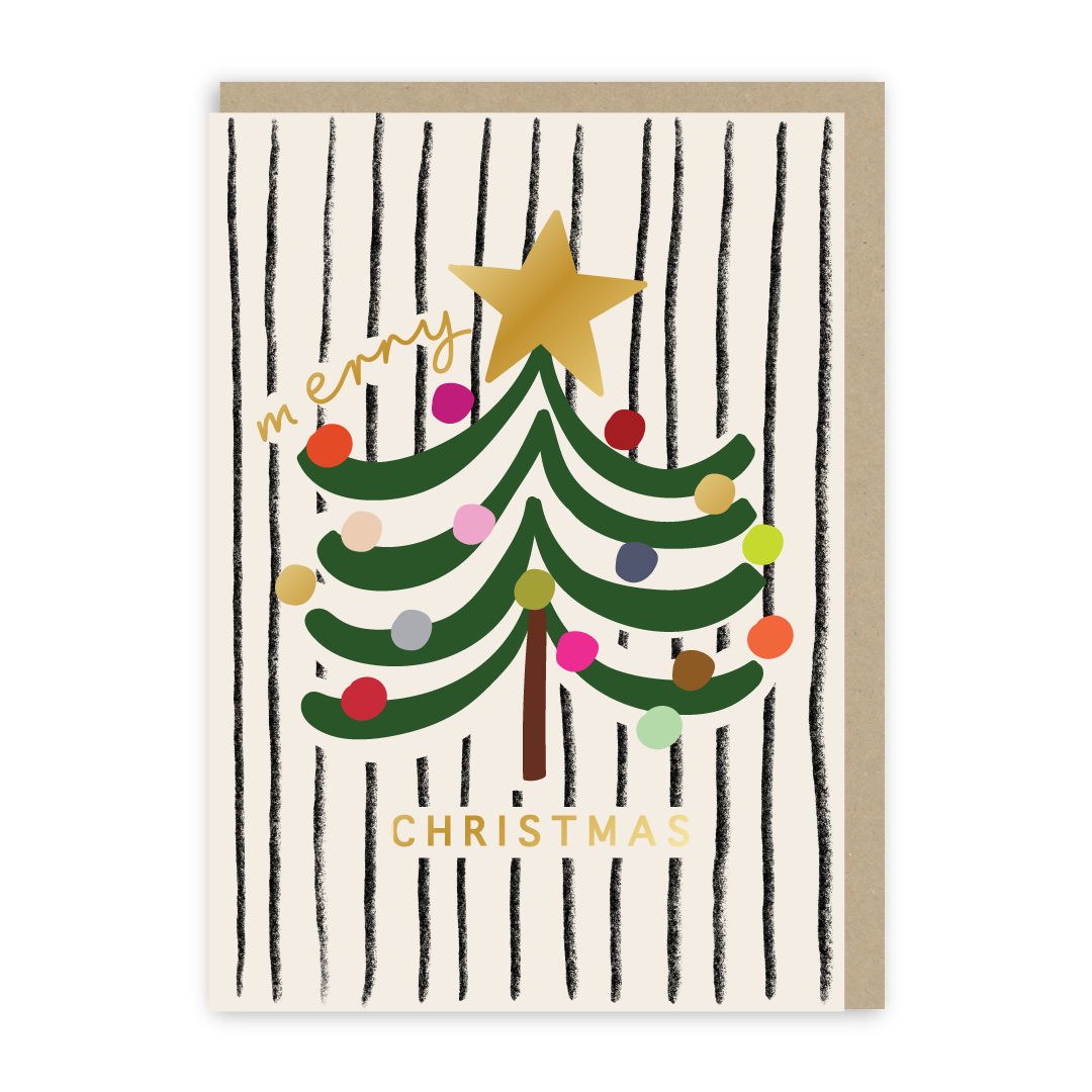 Christmas Tree Bauble Christmas Card