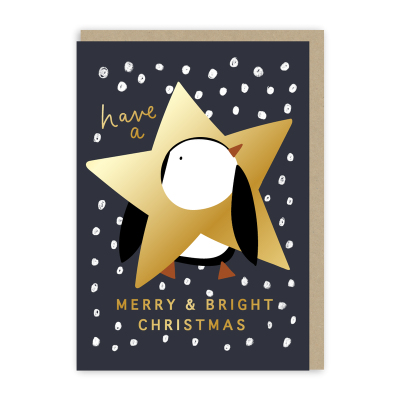 Penguin Star Christmas Card-zoom-