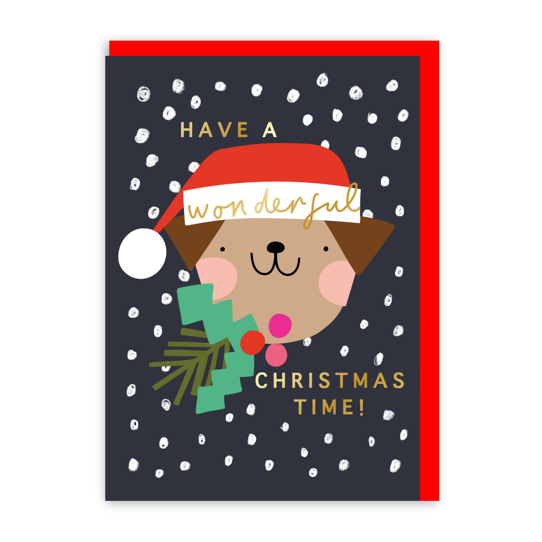 Christmas Time Dog Card