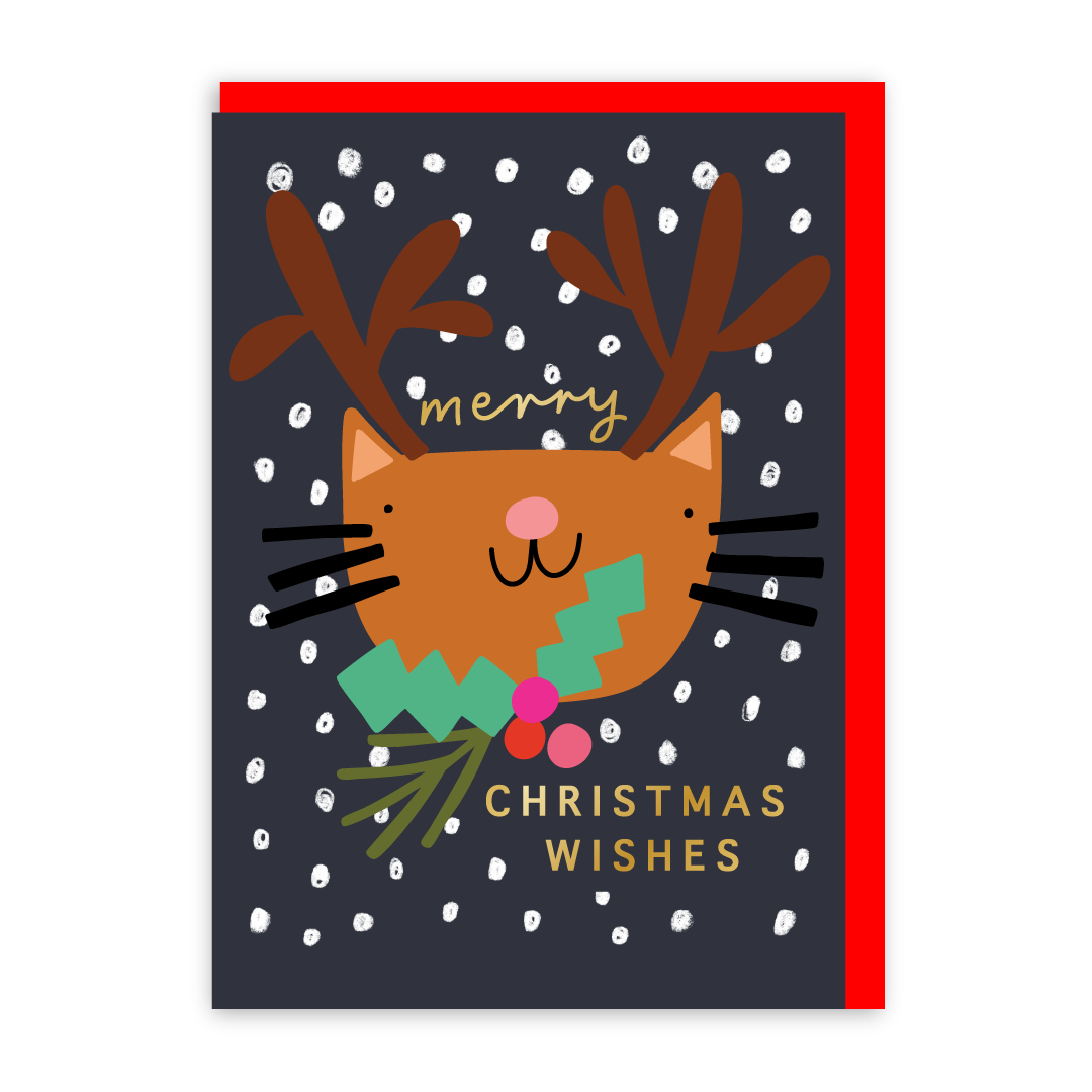 Christmas Wishes Cat Card-1