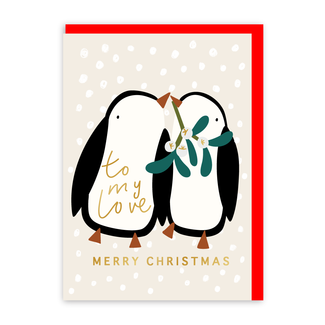 To My Love Penguin Christmas Card-1