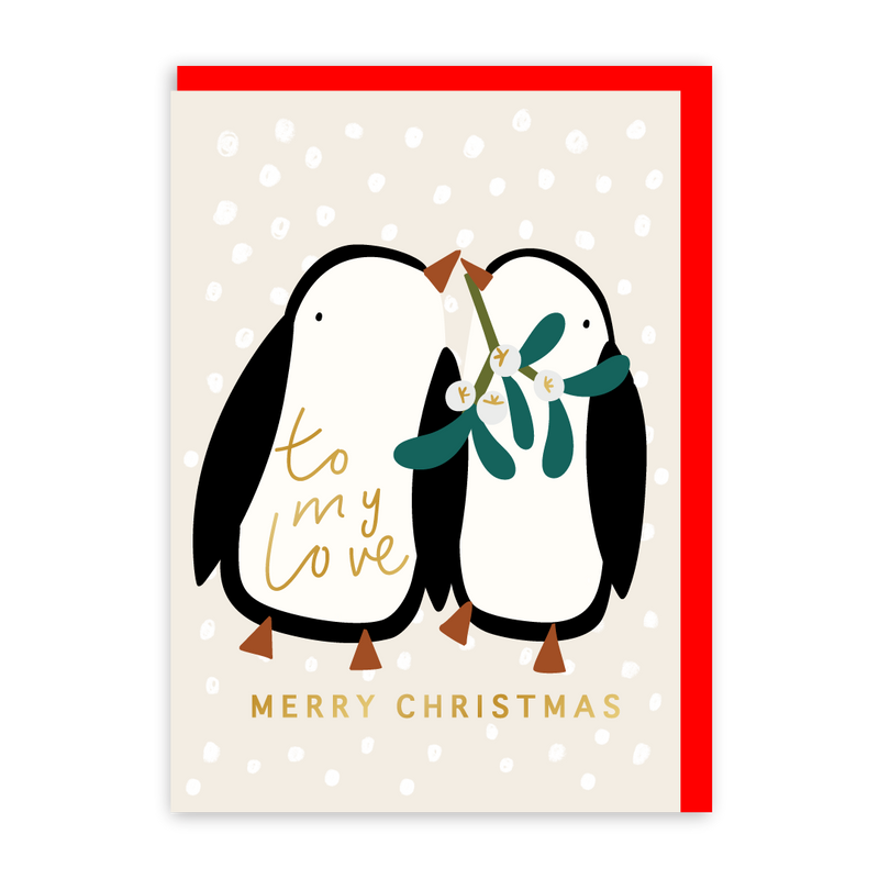 To My Love Penguin Christmas Card-zoom-