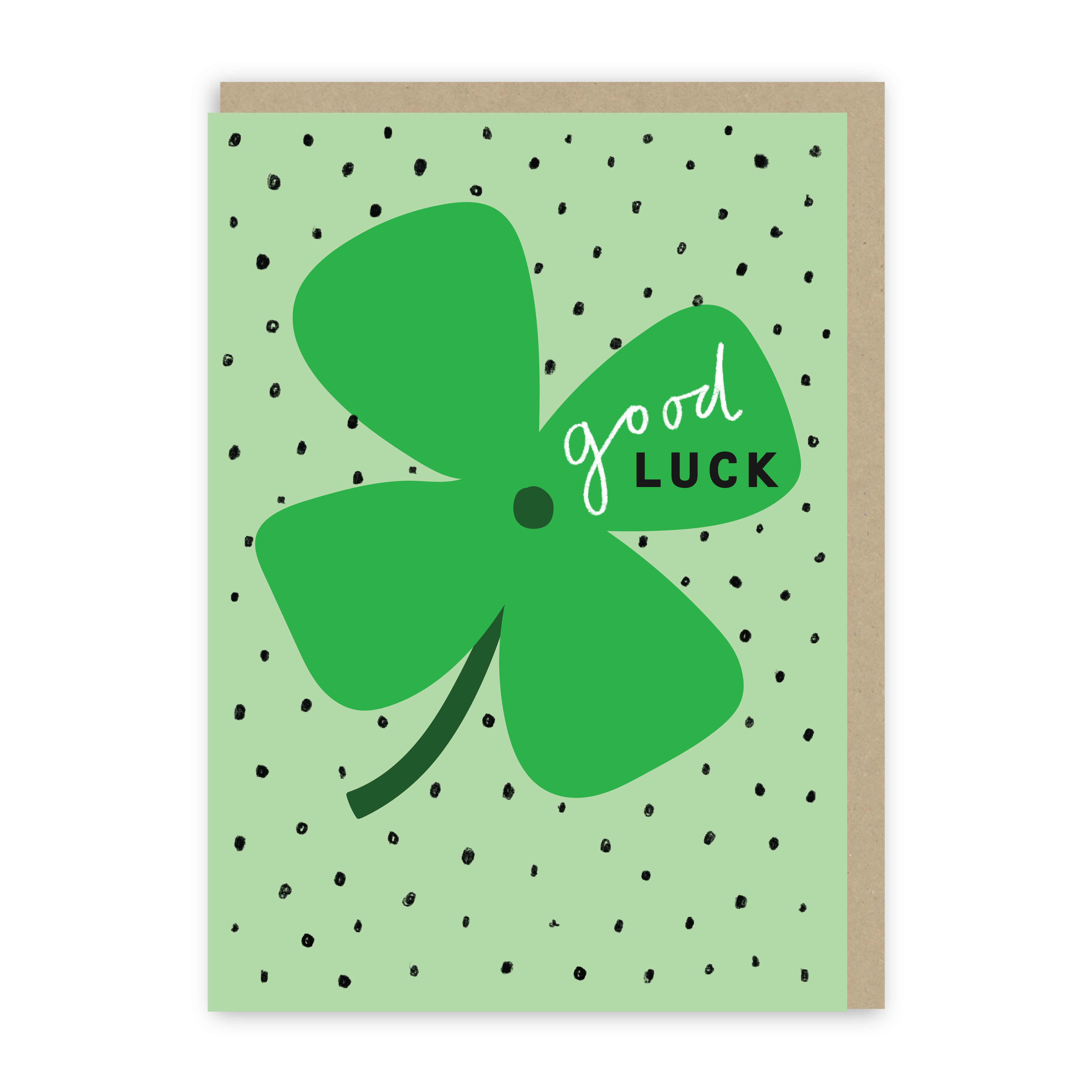 Good Luck Shamrock Card