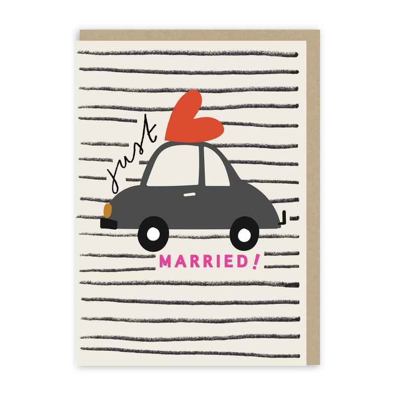 Just Married Wedding Card-zoom-