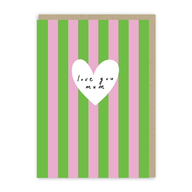 Love You Mum Stripe Card-zoom-