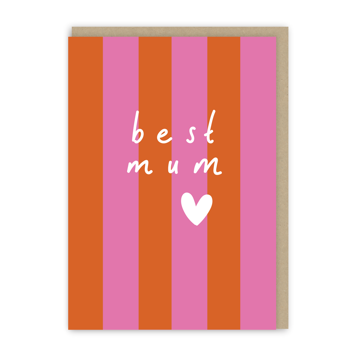 Best Mum Card Pink Stripe Card-zoom-1