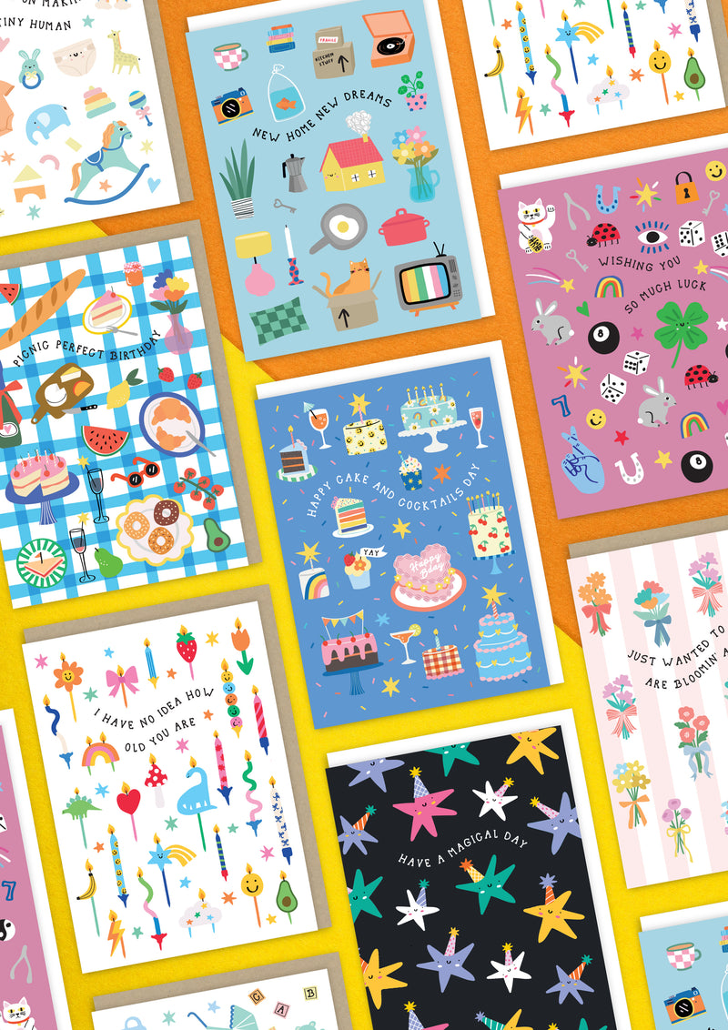 Cakes and Cocktails Birthday Card-zoom-