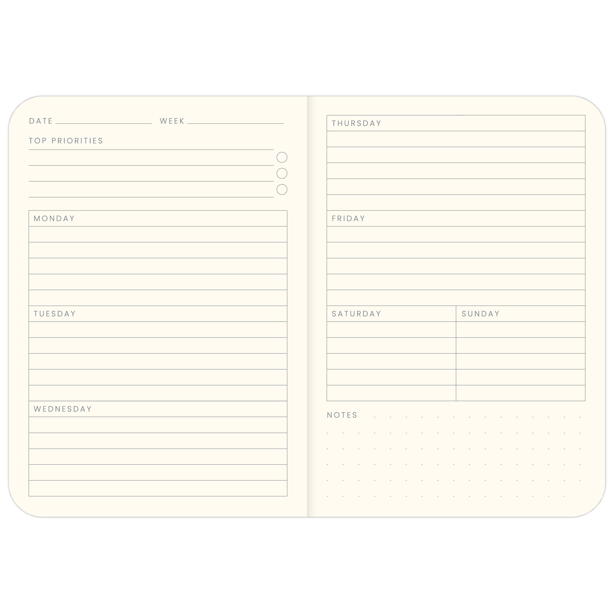 Colourology Weekly Planner A6 - Optimism-zoom-3