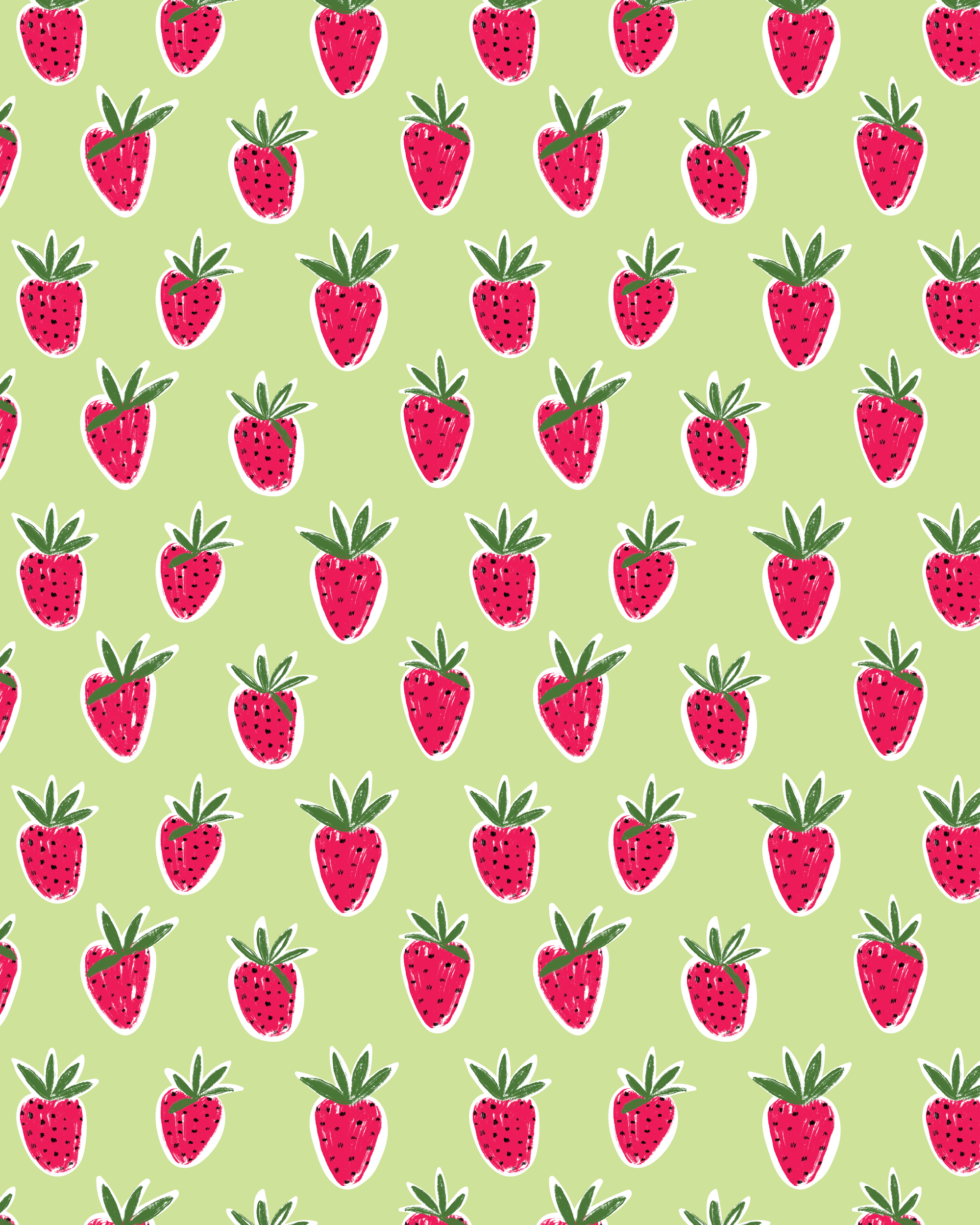 Ditsy Strawberries