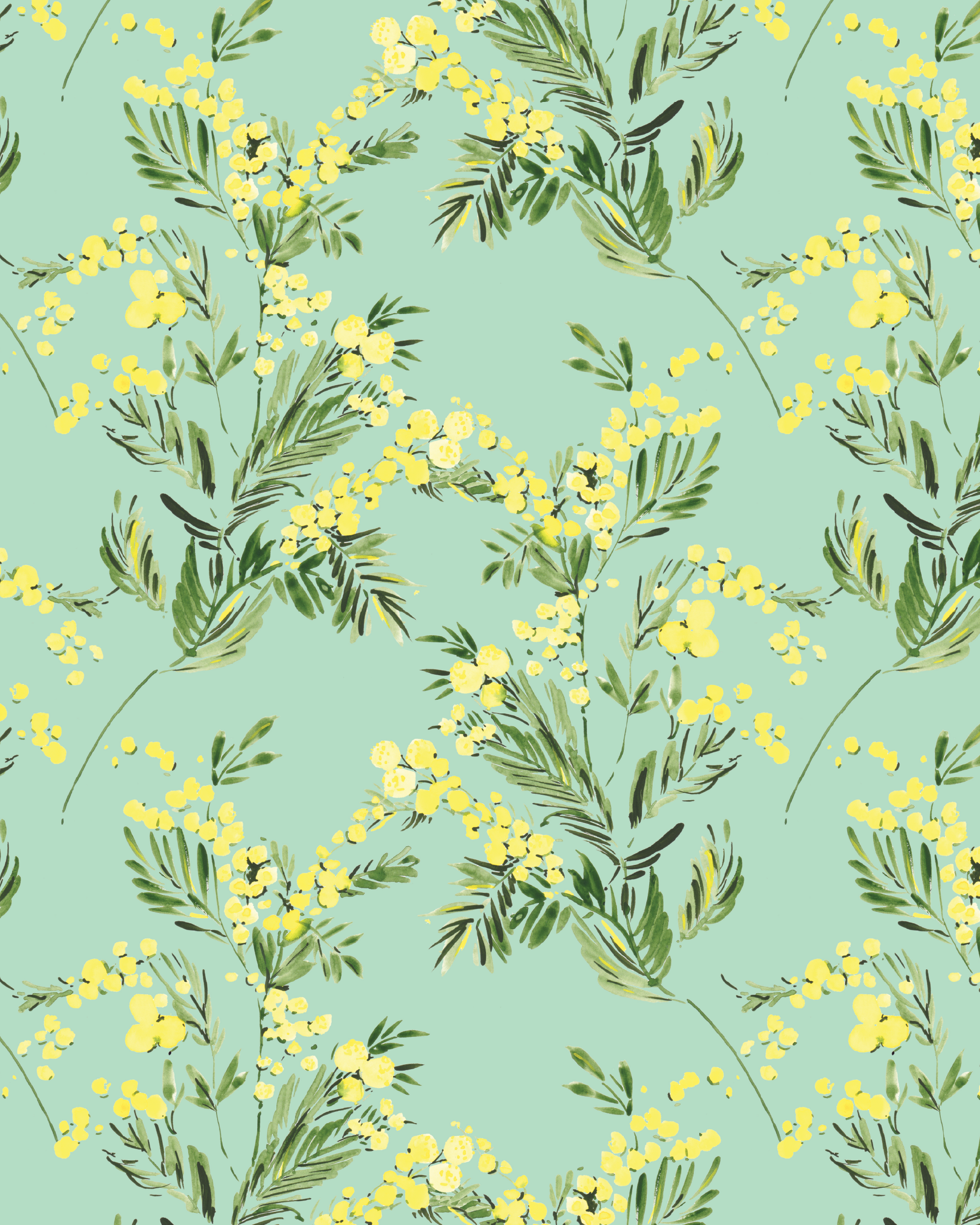 Mimosa Mint Print