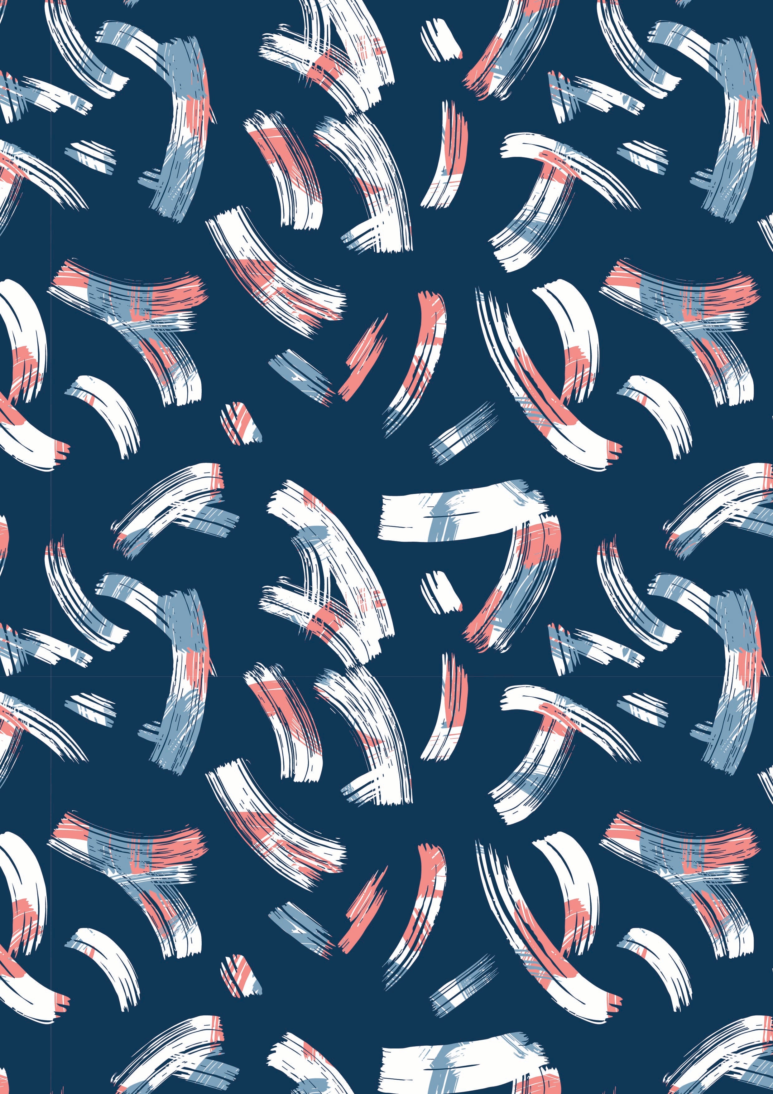 Brush Strokes Navy