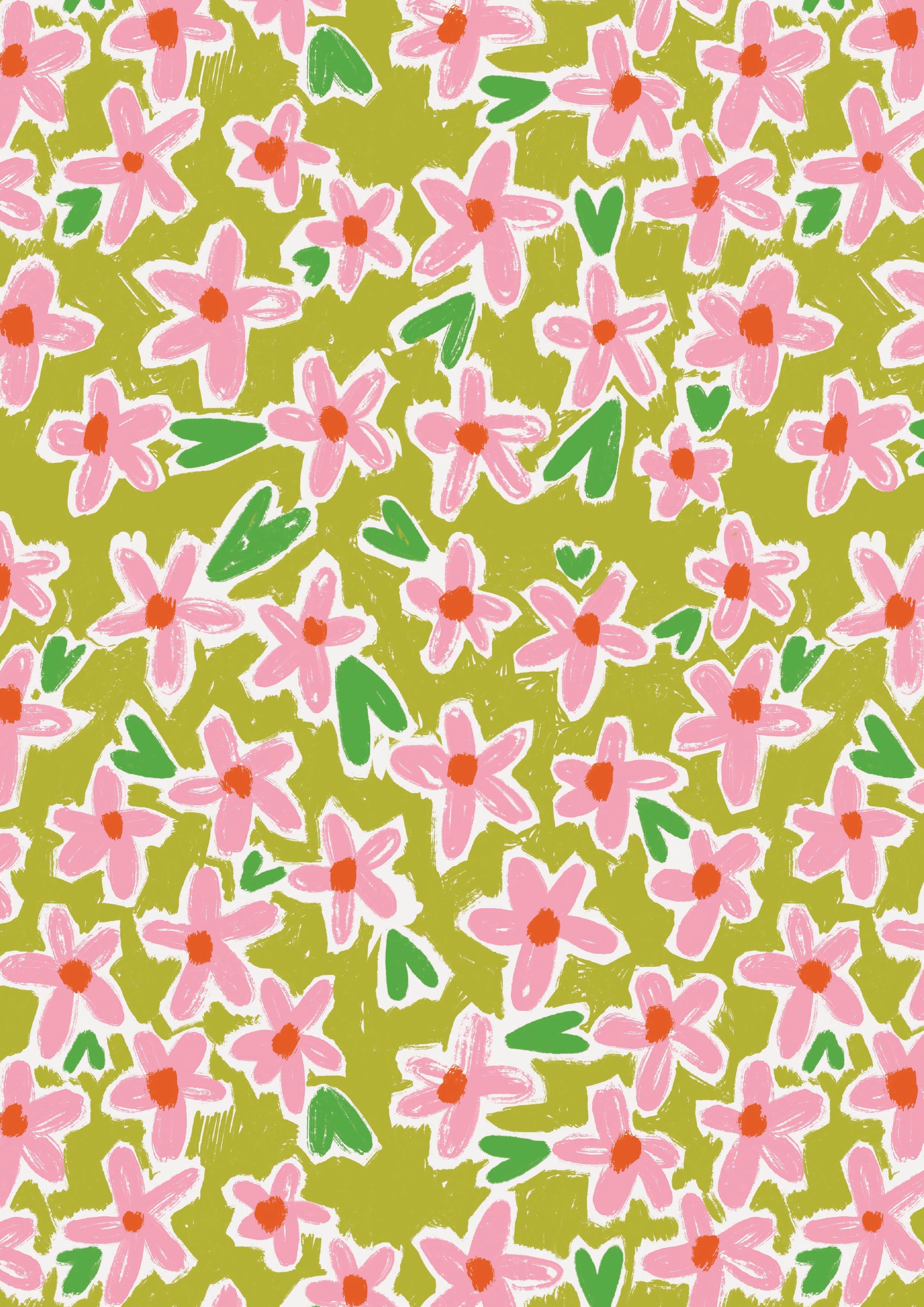 Ditsy Floral With Heart