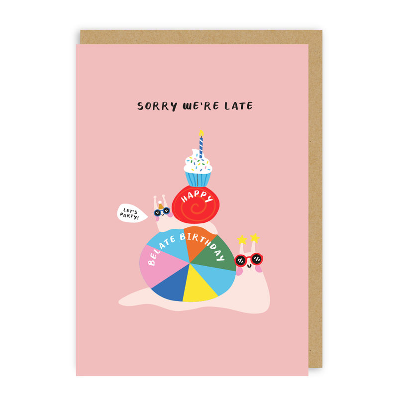 Late Birthday Snails Card-zoom-