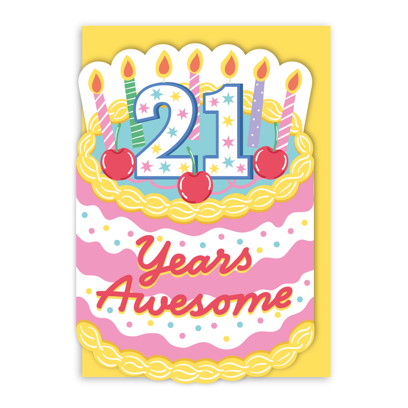 21 Years Awesome Birthday Card-zoom-