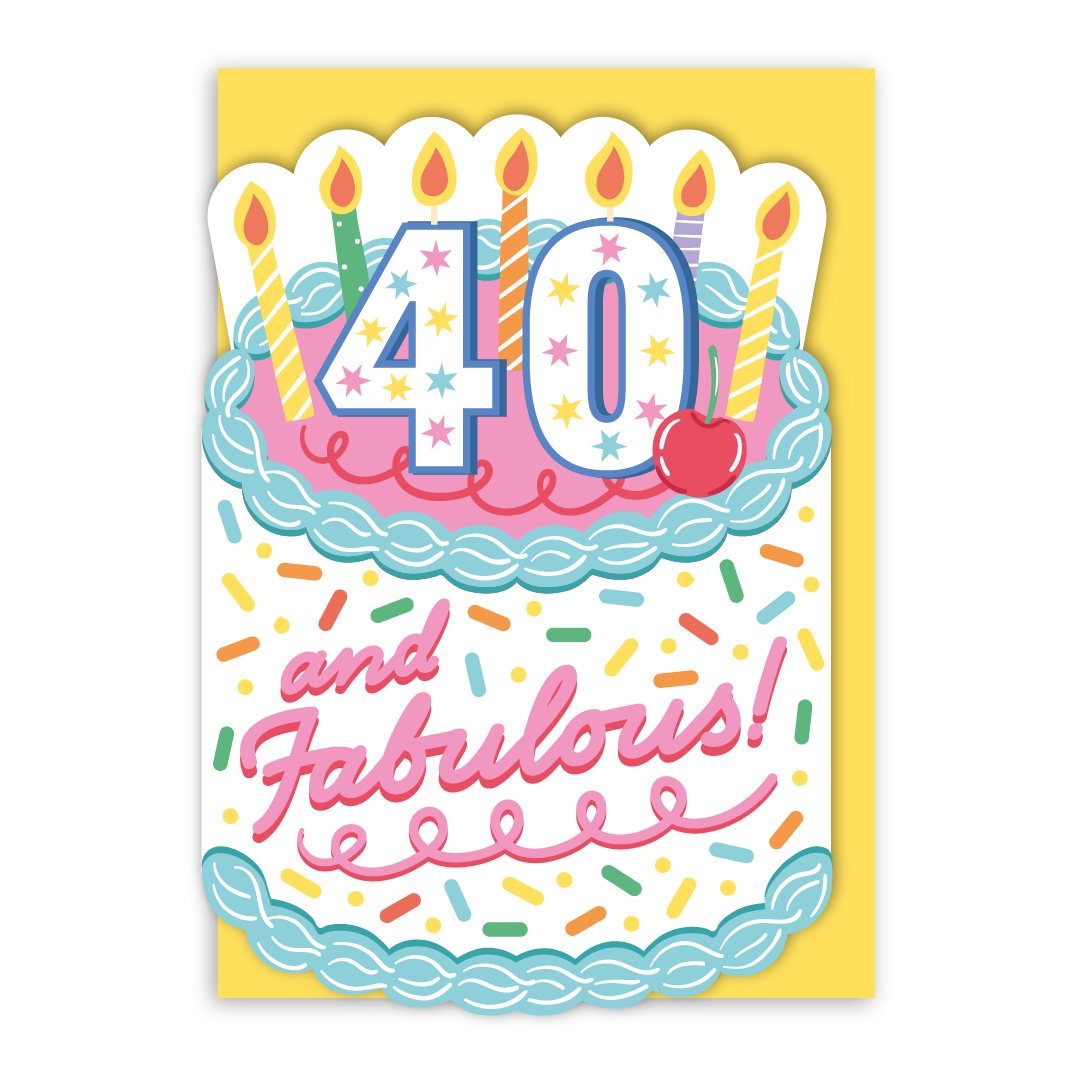 40 And Fabulous Birthday Card-zoom-1