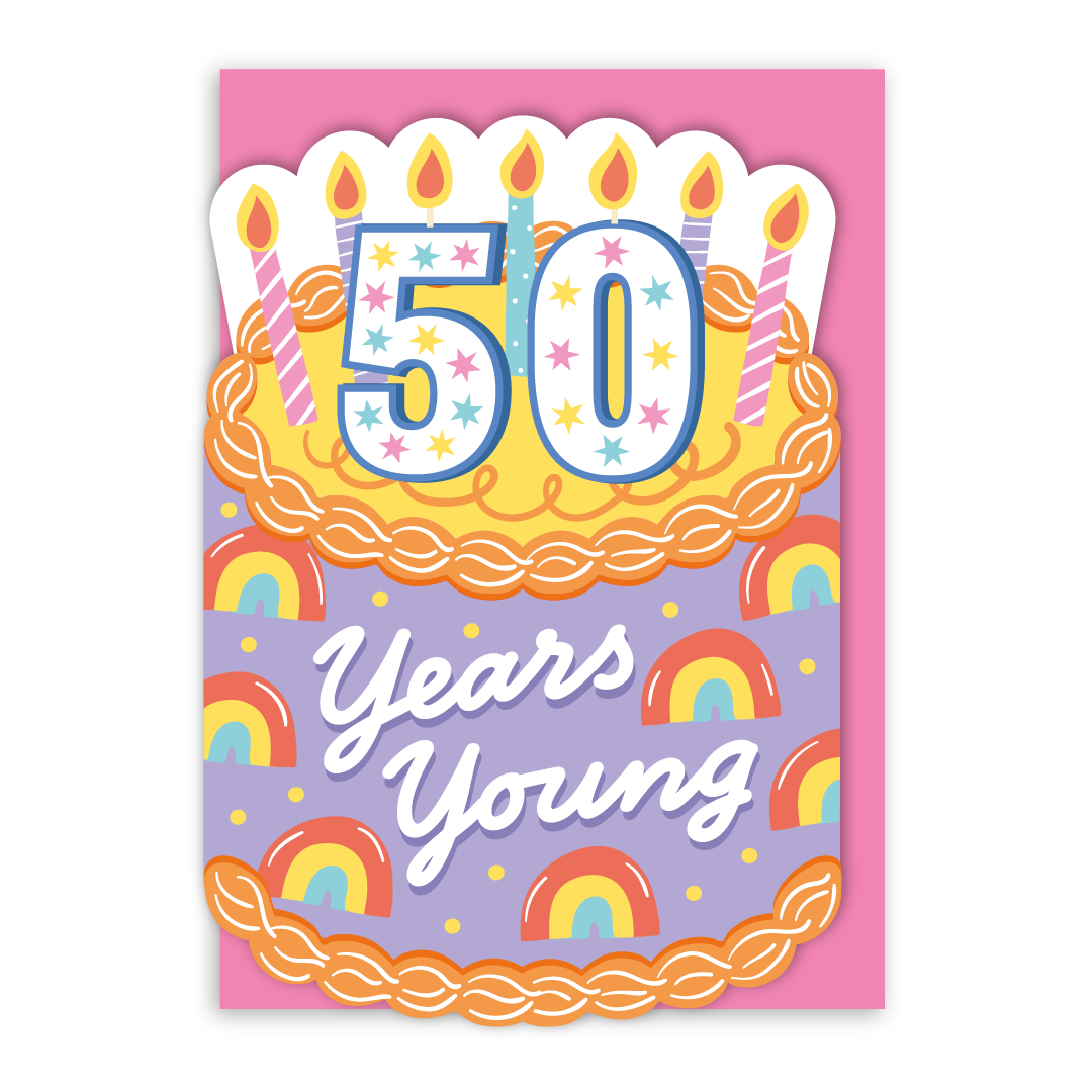 50 Years Young Birthday Card-1