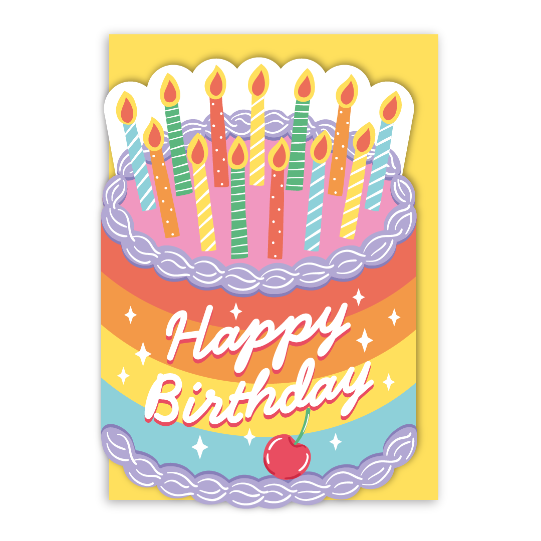 Happy Birthday Cake Card