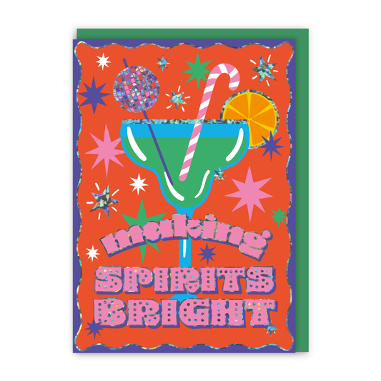 Making Spirits Bright Disco Christmas Card