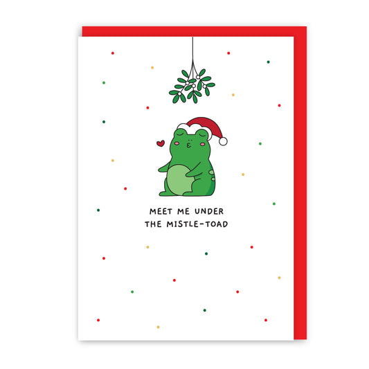 Mistle-Toad Tod the Frog Christmas Card