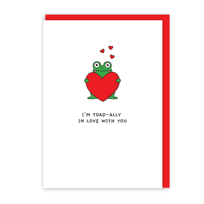 Toadally In Love Tod the Frog Valentines Card-zoom-