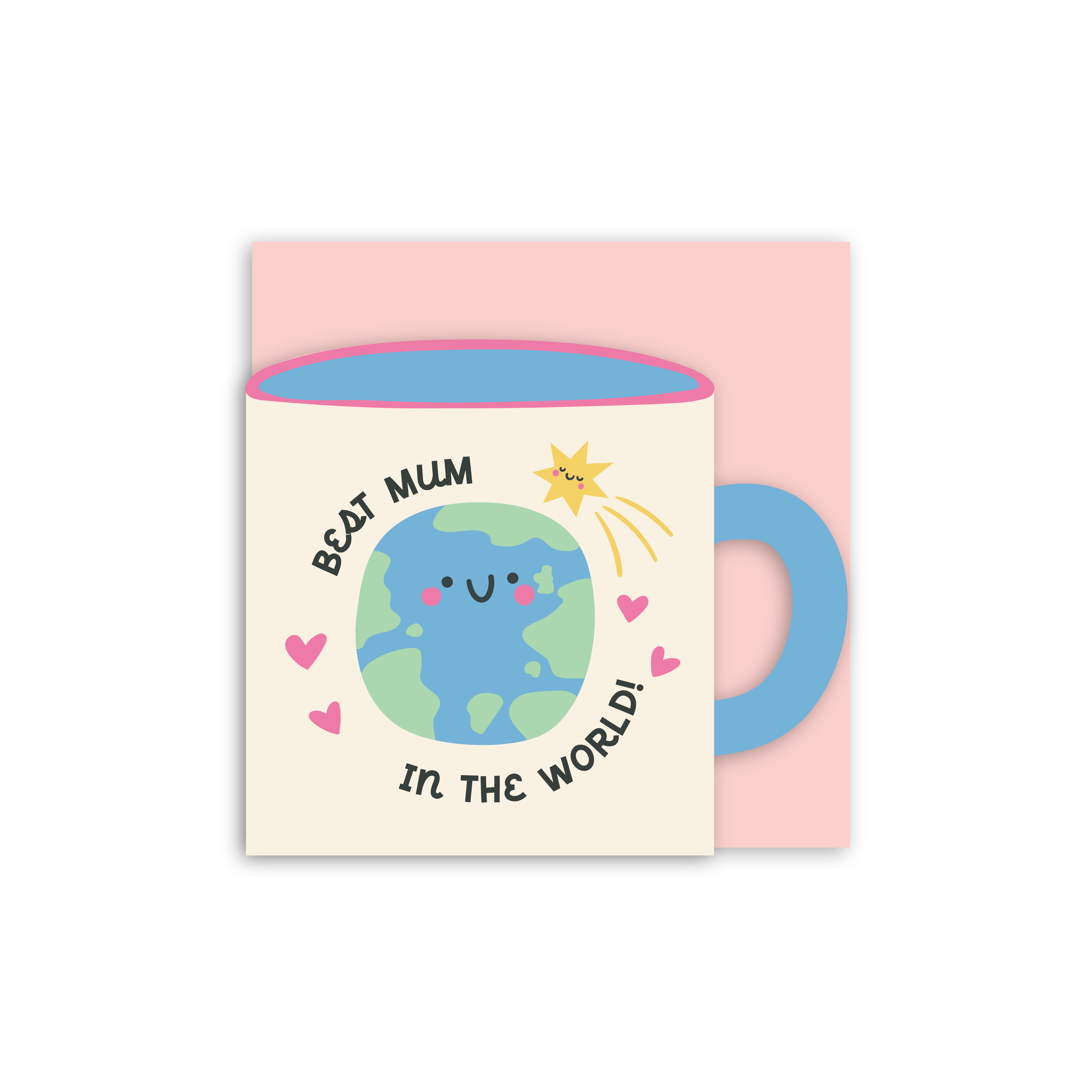 Best Mum In the World Cup Shaped Card