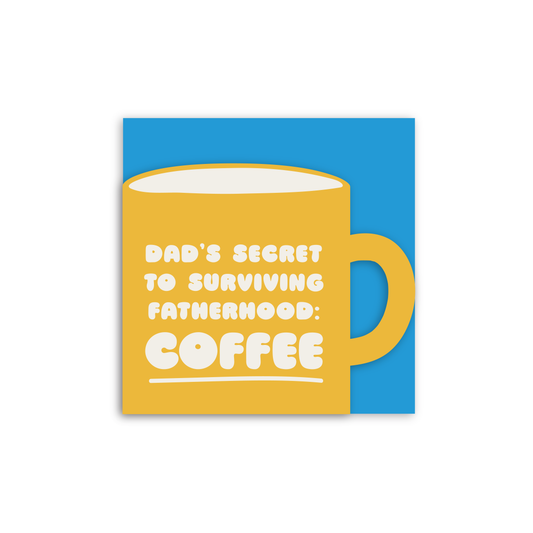 Dad's Coffee Cup Shaped Card