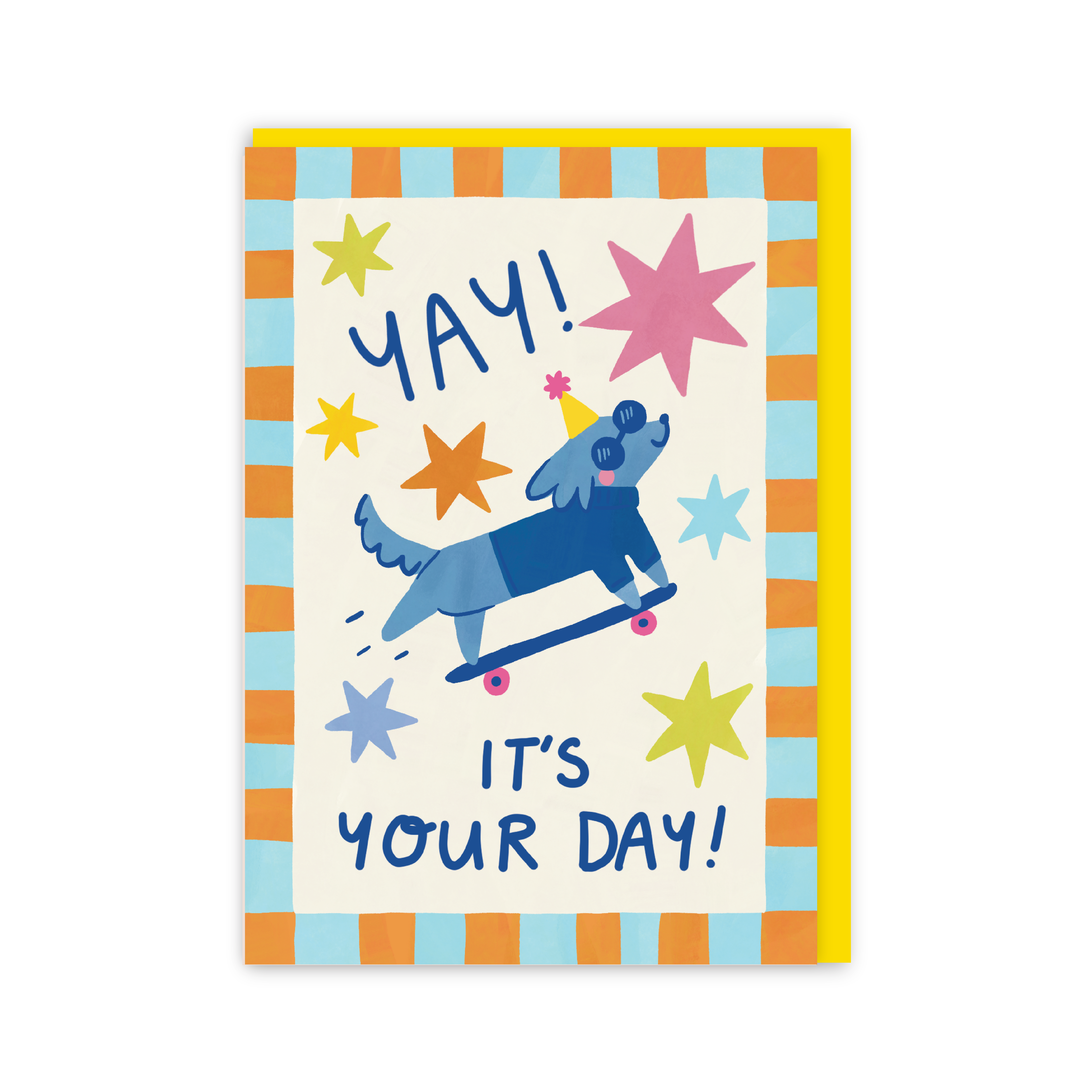 Skateboard Dog Birthday Card