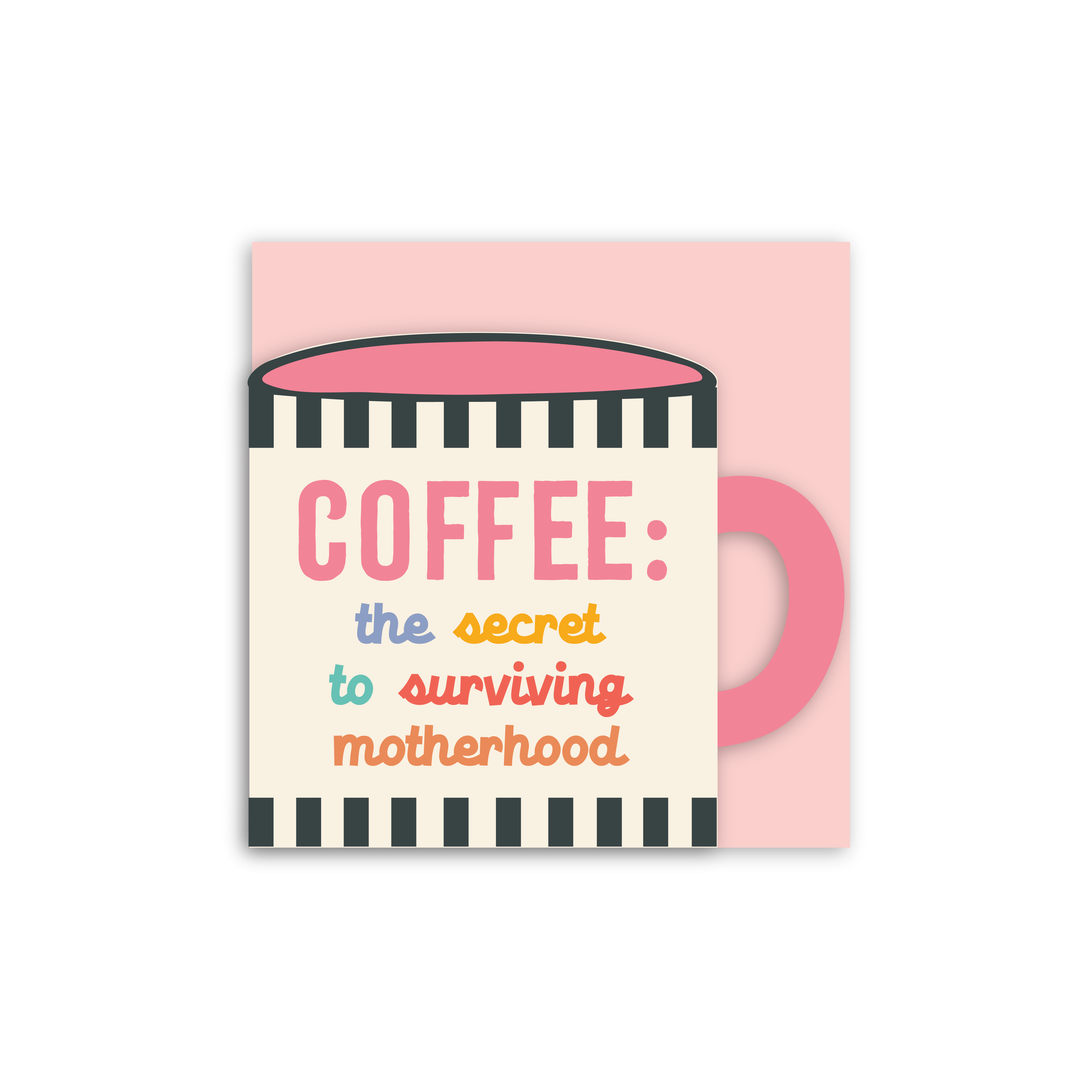 Mums Coffee Cup Shaped Card