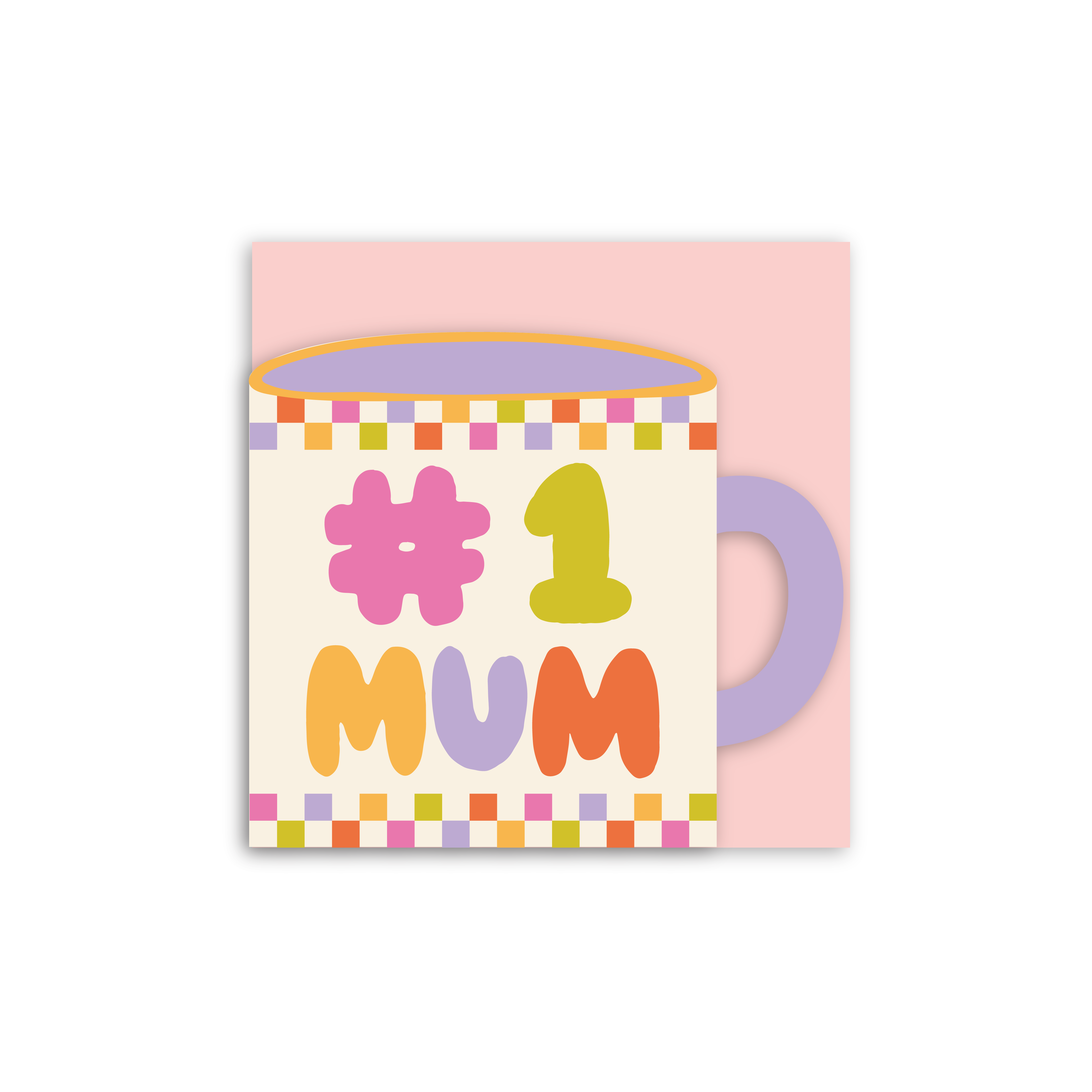 Number 1 Mum Cup Shaped Card