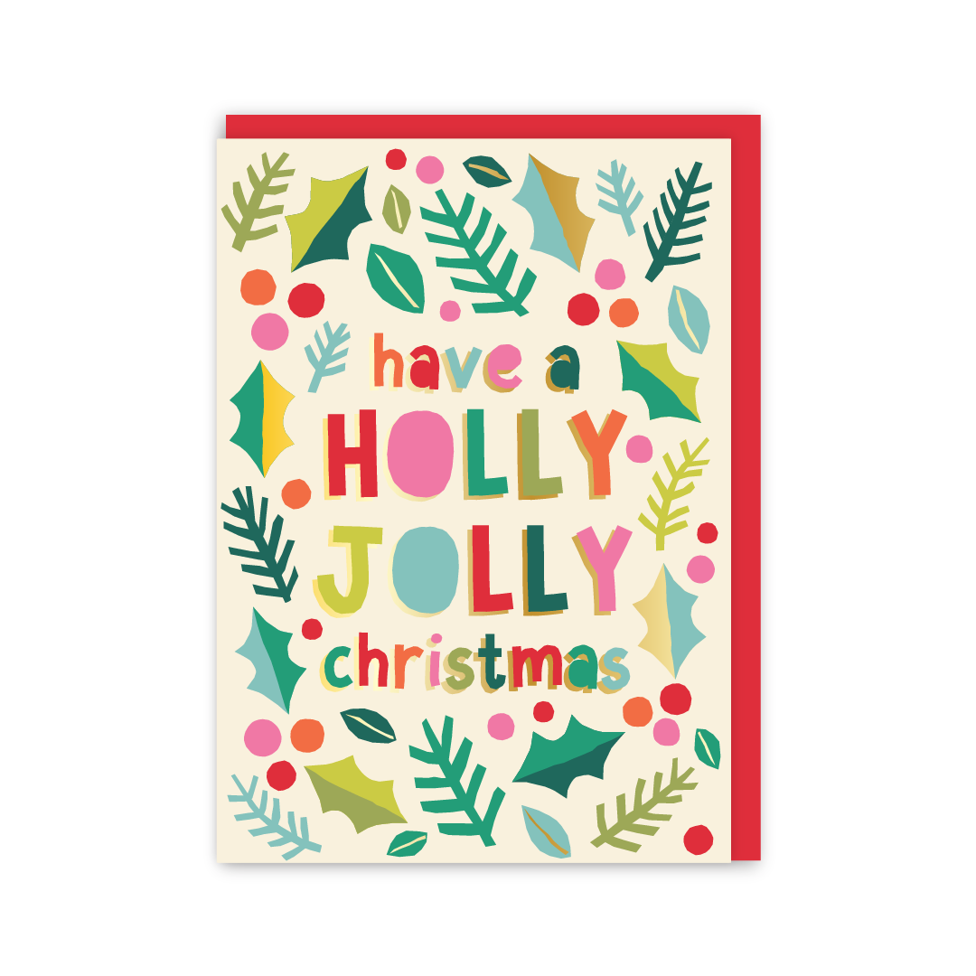 Holly Jolly Christmas Card-zoom-1