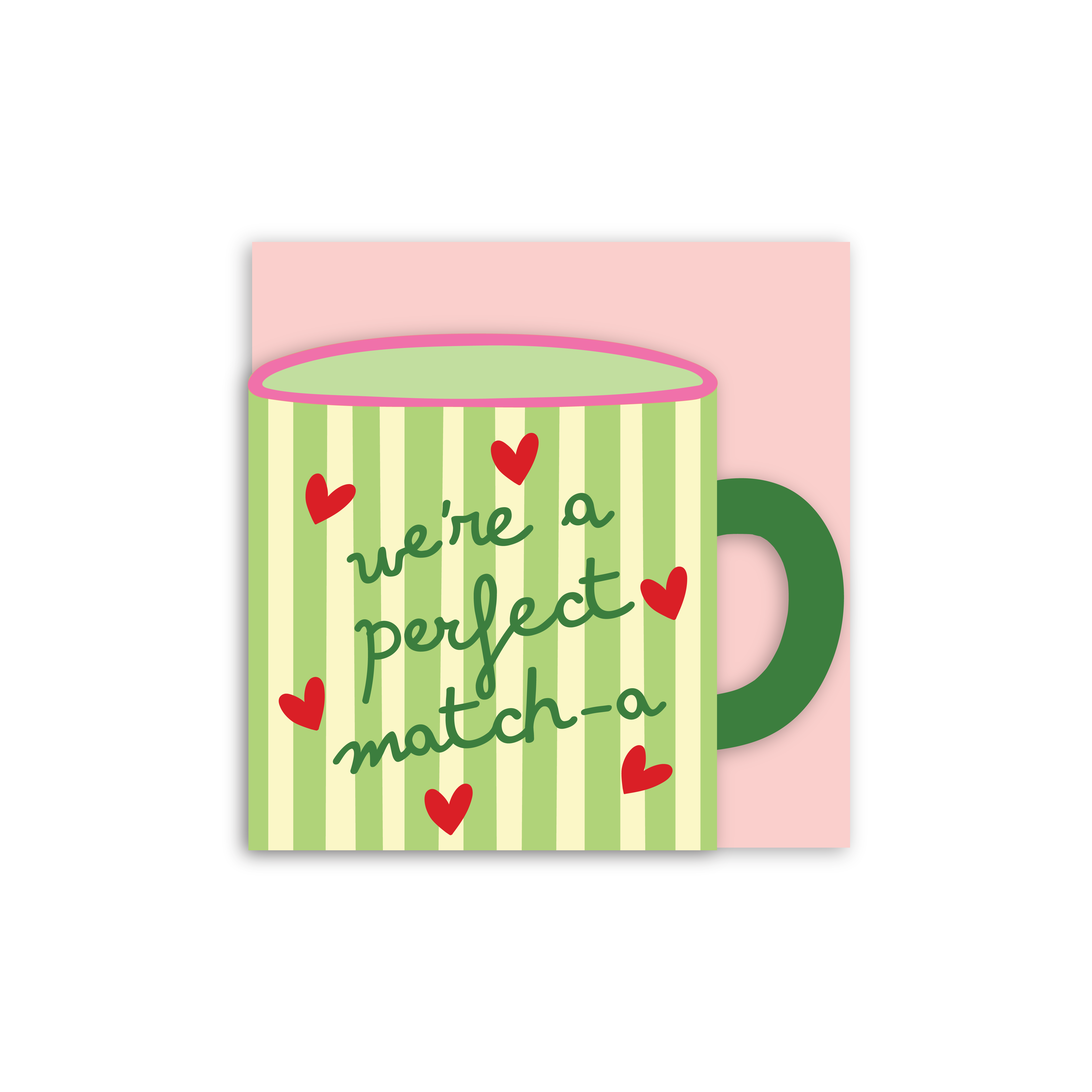 Perfect Matcha Cup Shaped Card