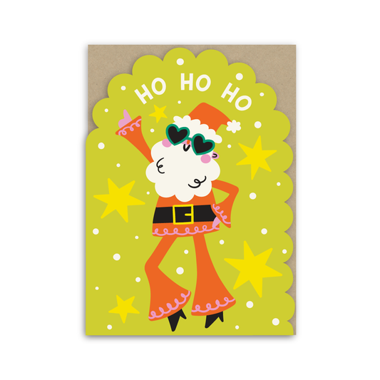 Disco Santa Christmas Card