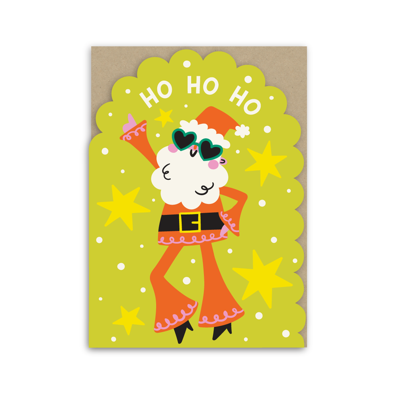 Disco Santa Christmas Card-zoom-