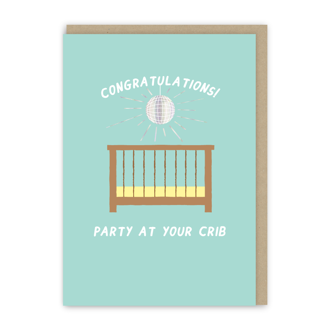 Party At My Crib New Baby Card