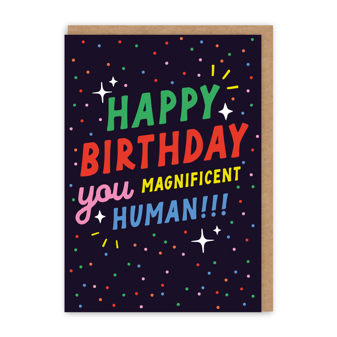 Happy Birthday Magnificent Human Card-zoom-1