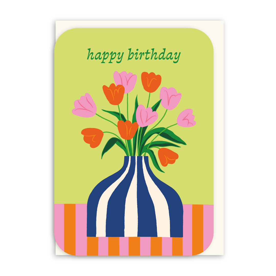 Birthday Tulip Vase Card-zoom-1