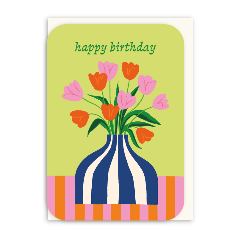 Birthday Tulip Vase Card-zoom-