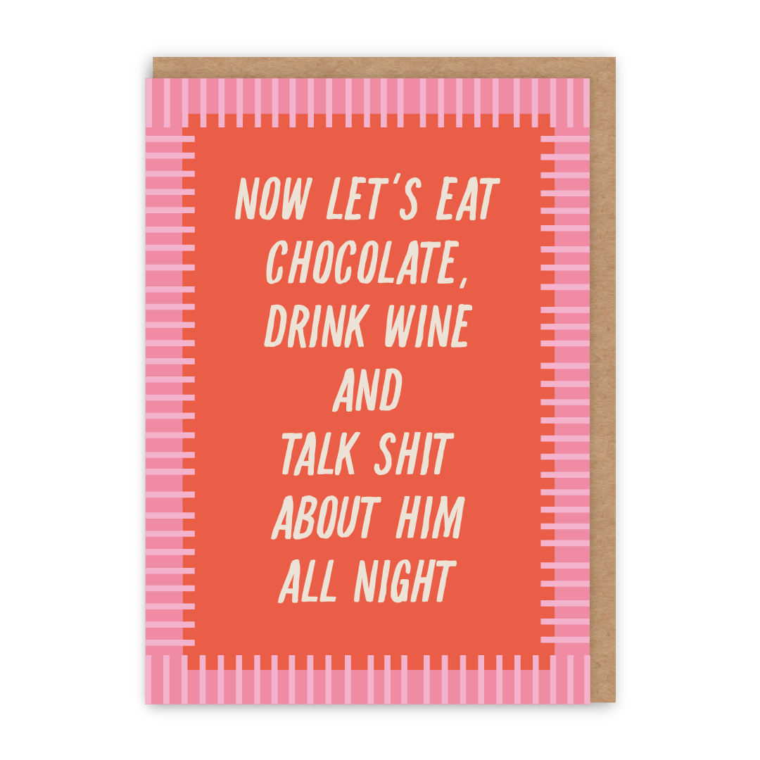 Eat Chocolate, Drink Wine Card-zoom-1
