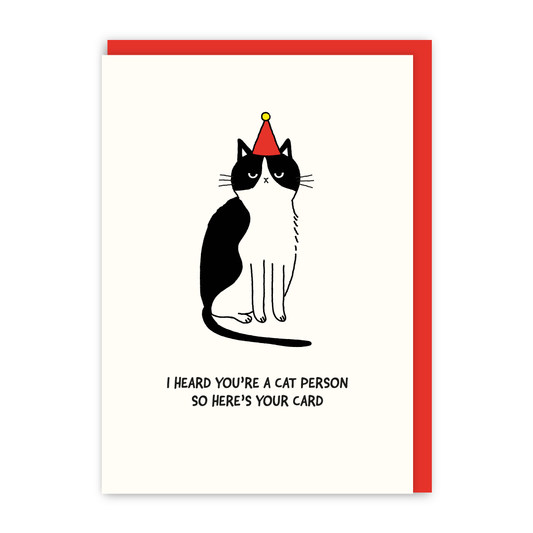 Cat Person Birthday Card